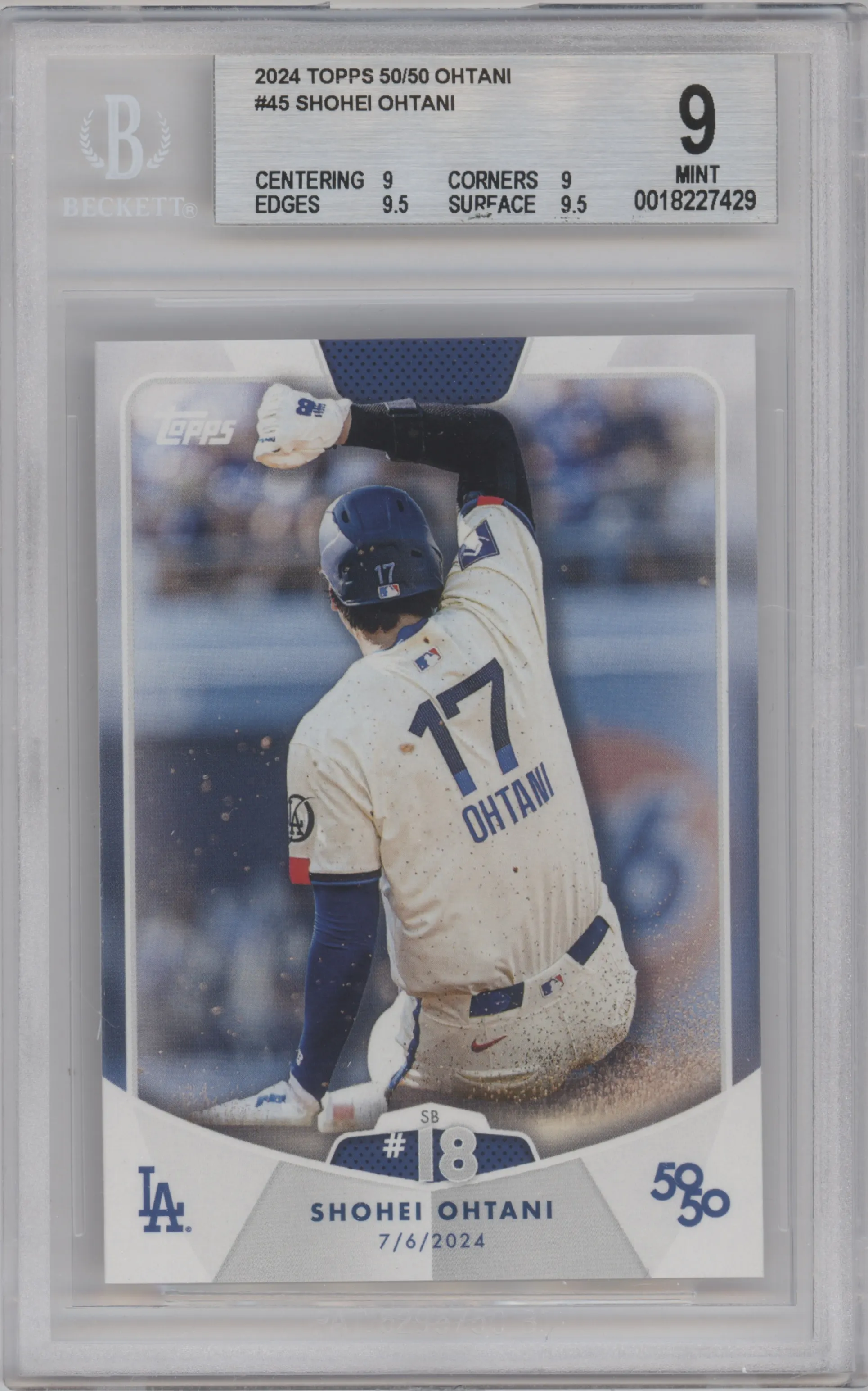2024 Topps 50/50 Shohei Ohtani #45 BGS 9
