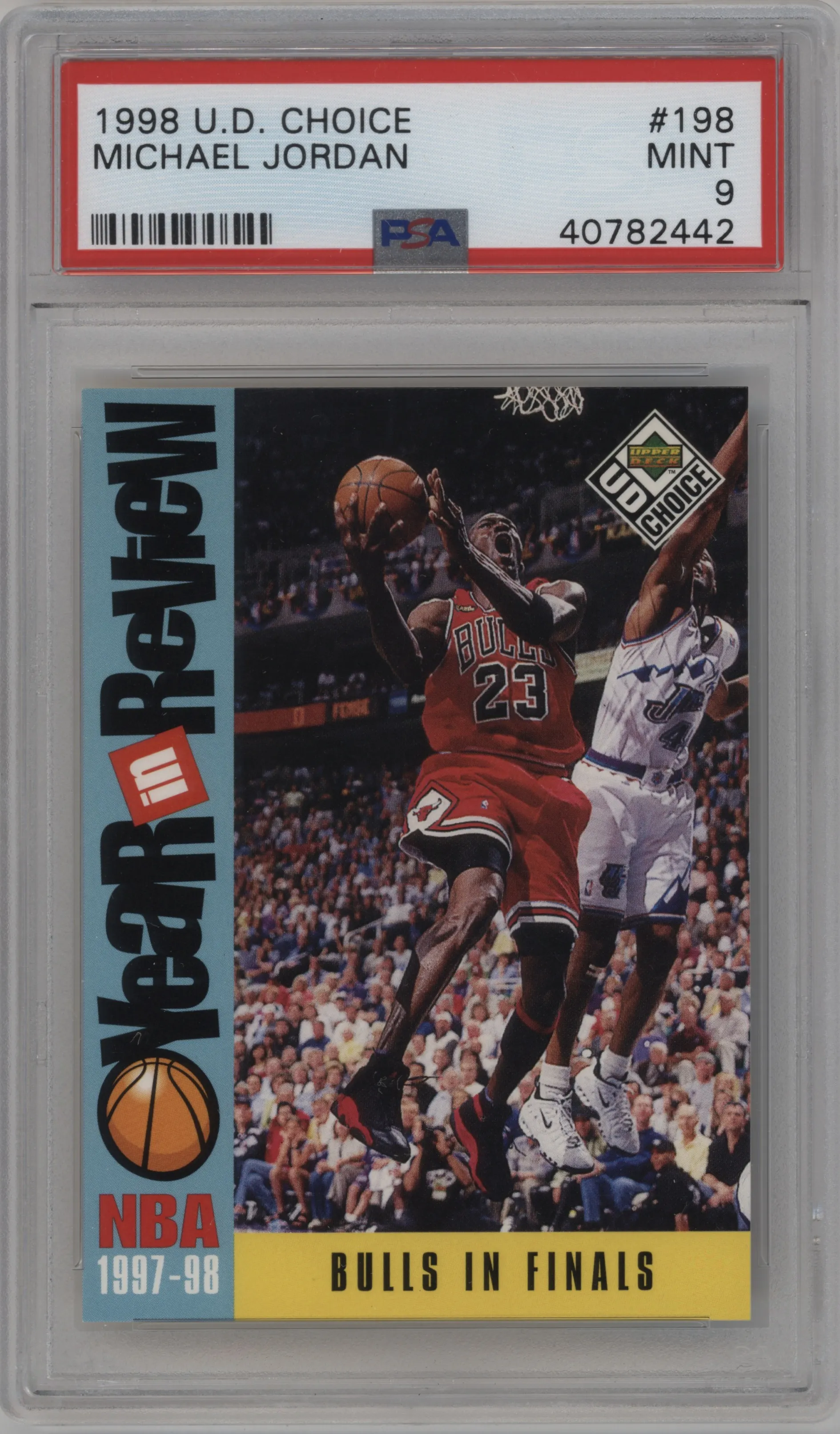 1998 Upper Deck Choice Michael Jordan #198 PSA 9