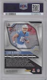 Ladd McConkey from the 2024 Panini Prizm set featuring a Green Prizm parallel graded by PSA and given an overall grade of 10.