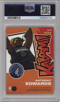 Anthony Edwards from the 2024-25 Panini Revolution set graded by PSA and given an overall grade of 9.