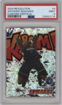 Anthony Edwards from the 2024-25 Panini Revolution set graded by PSA and given an overall grade of 9.