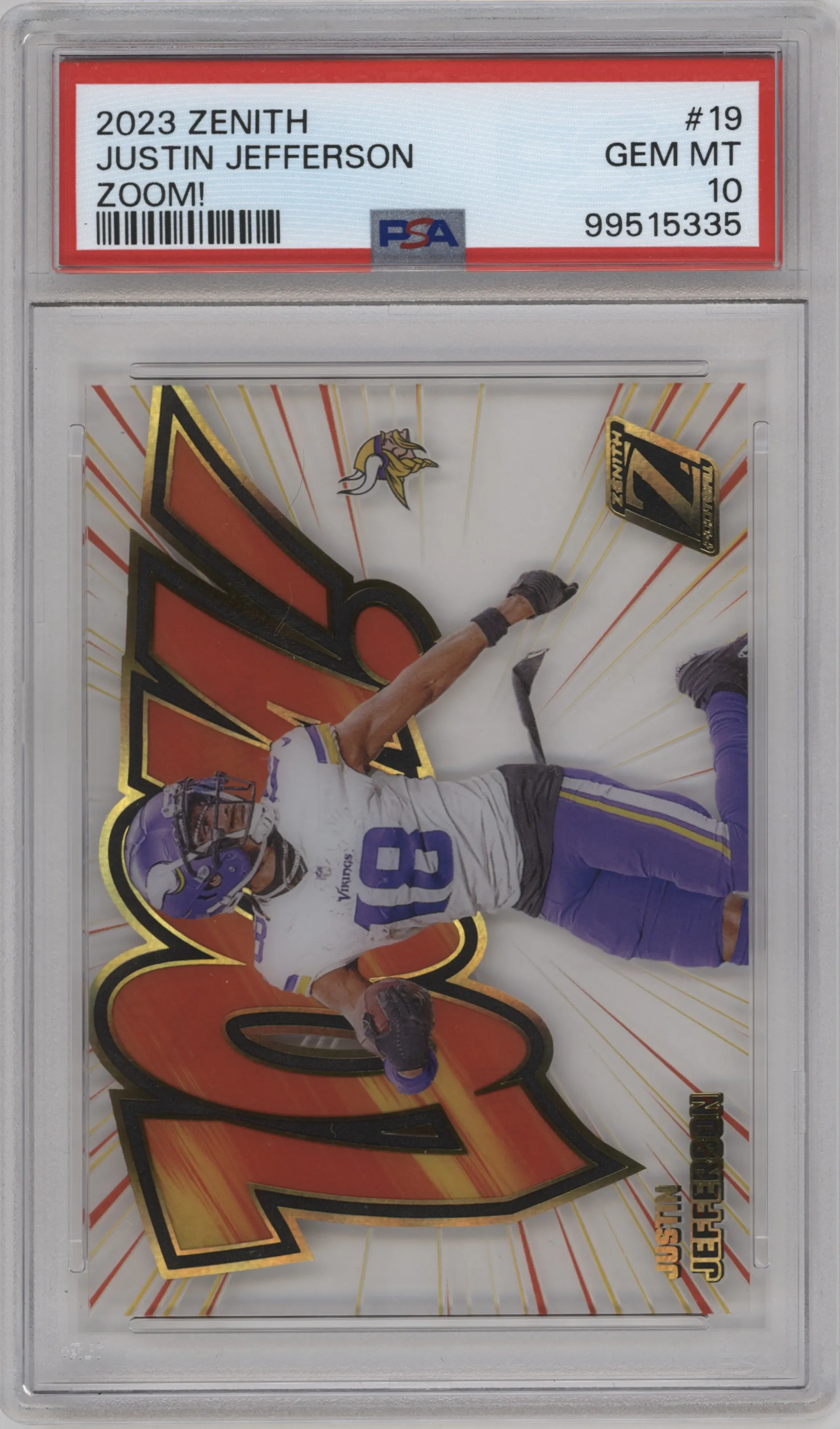 2023 Panini Zenith Zoom! Justin Jefferson PSA 10