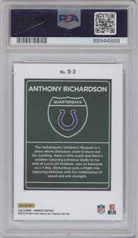  Anthony Richardson from the 2023 Panini Donruss set graded by PSA and given an overall grade of 10.