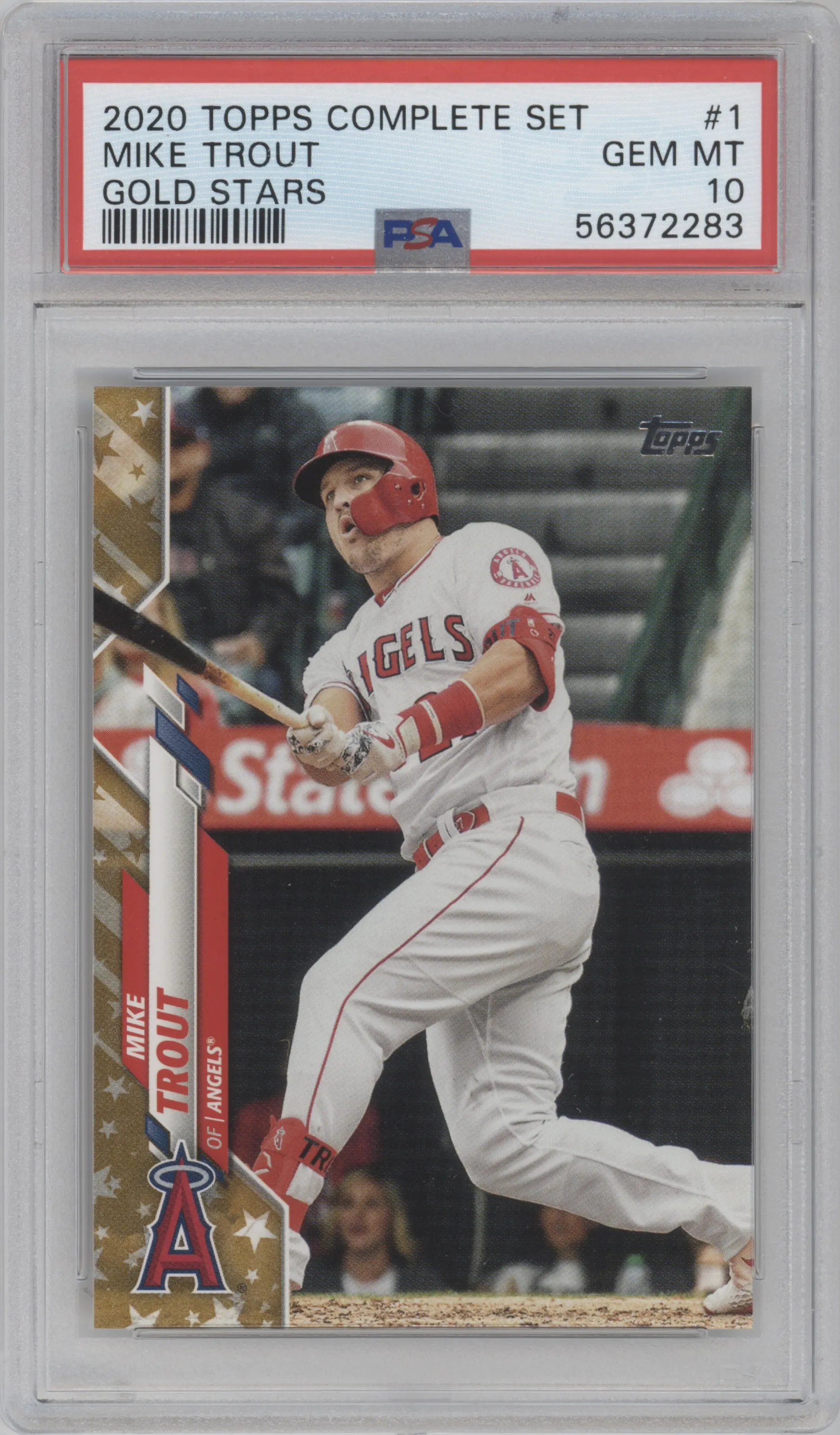 2020 Topps Series 1 Mike Trout Gold Stars #1 PSA 10
