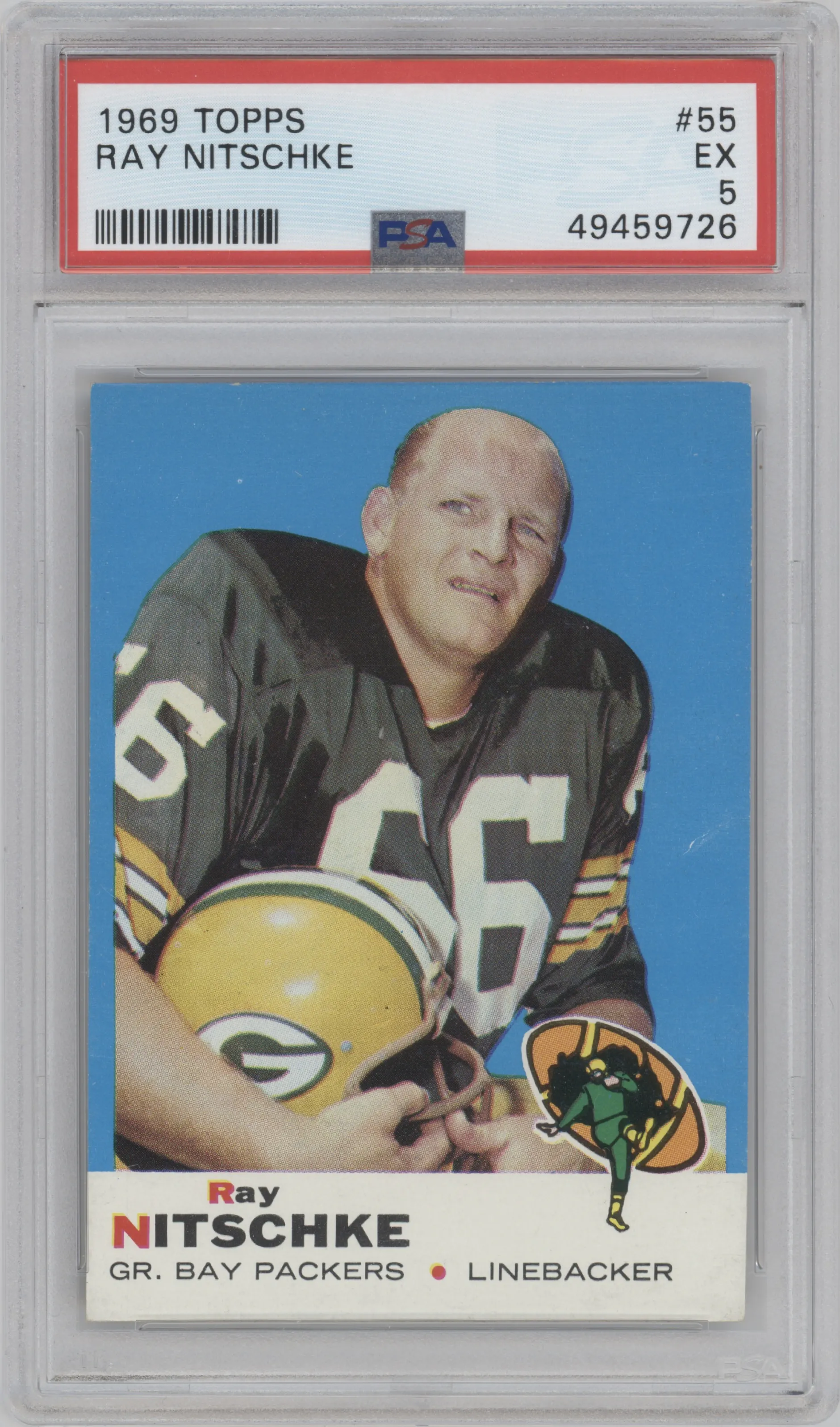 1969 Topps Ray Nitschke #55 PSA 5