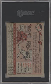 Harmon Killebrew from the 1958 Topps set graded by SGC and given an overall grade of 7.