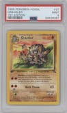 Graveler from the 1999 Pokemon set graded by PSA and given an overall grade of 9.
