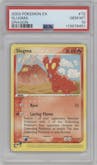 Slugma from the 2003 Pokemon EX set graded by PSA and given an overall grade of 10.