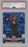 Matt McLain from the 2023 Bowman Chrome Sapphire Edition set graded by PSA and given an overall grade of 10.