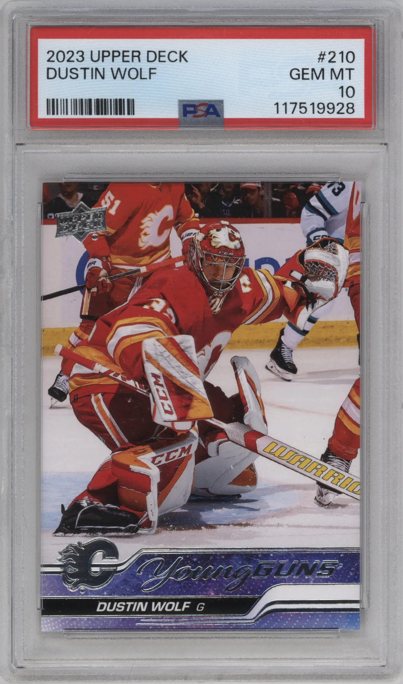2023 Upper Deck Series 1 Young Guns Dustin Wolf #210 PSA 10
