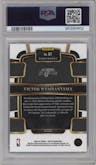 Victor Wembanyama from the 2023-24 Panini Select  set featuring a Blue Retail parallel graded by PSA and given an overall grade of 10.