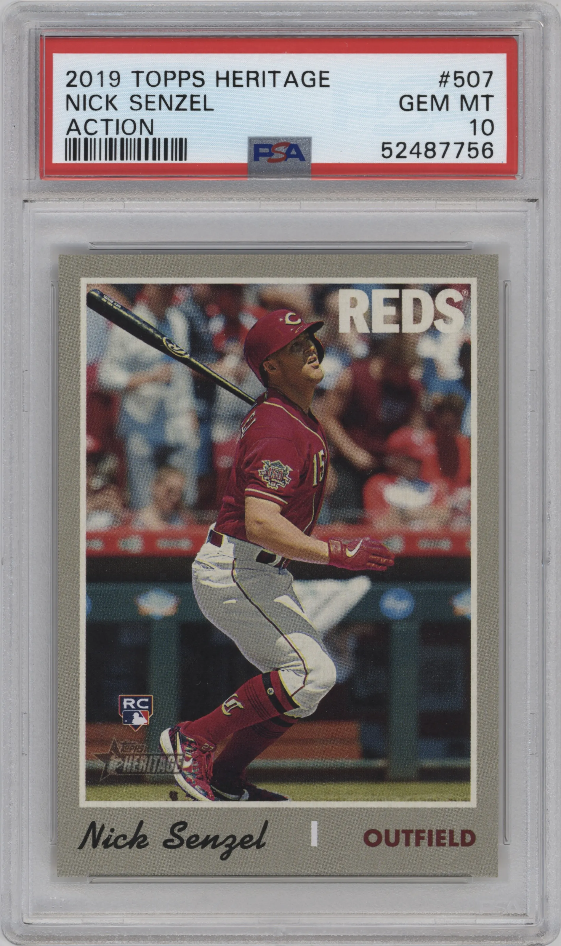 2019 Topps Heritage HN Variation Nick Senzel #507 PSA 10