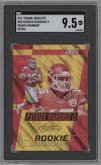 Patrick Mahomes II from the 2017 Panini Absolute set featuring a Retail parallel graded by SGC and given an overall grade of 9.5.
