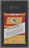 Patrick Mahomes II from the 2017 Panini Absolute set featuring a Retail parallel graded by SGC and given an overall grade of 9.5.