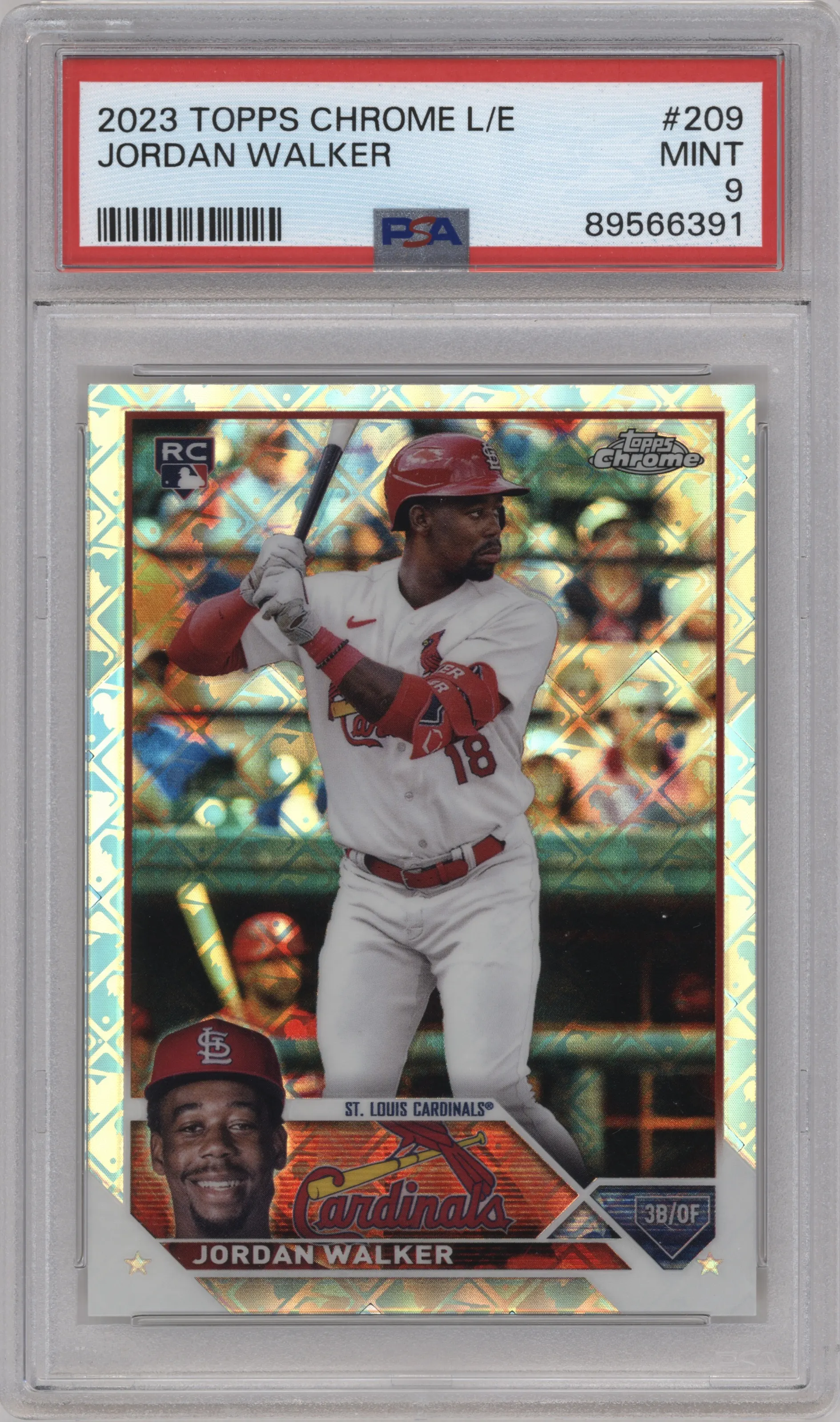 2023 Topps Chrome Logofractor Edition Jordan Walker PSA 9