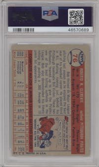 Bob Clemente from the 1957 Topps set graded by PSA and given an overall grade of 3.