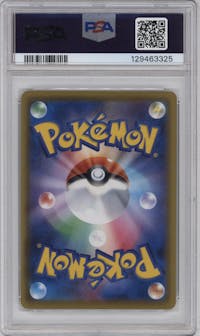 Rayquaza from the 2020 Pokemon SWSH JPN set graded by PSA and given an overall grade of 10.