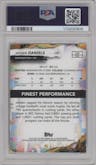 Jayden Daniels from the 2024 Finest set graded by PSA and given an overall grade of 10.