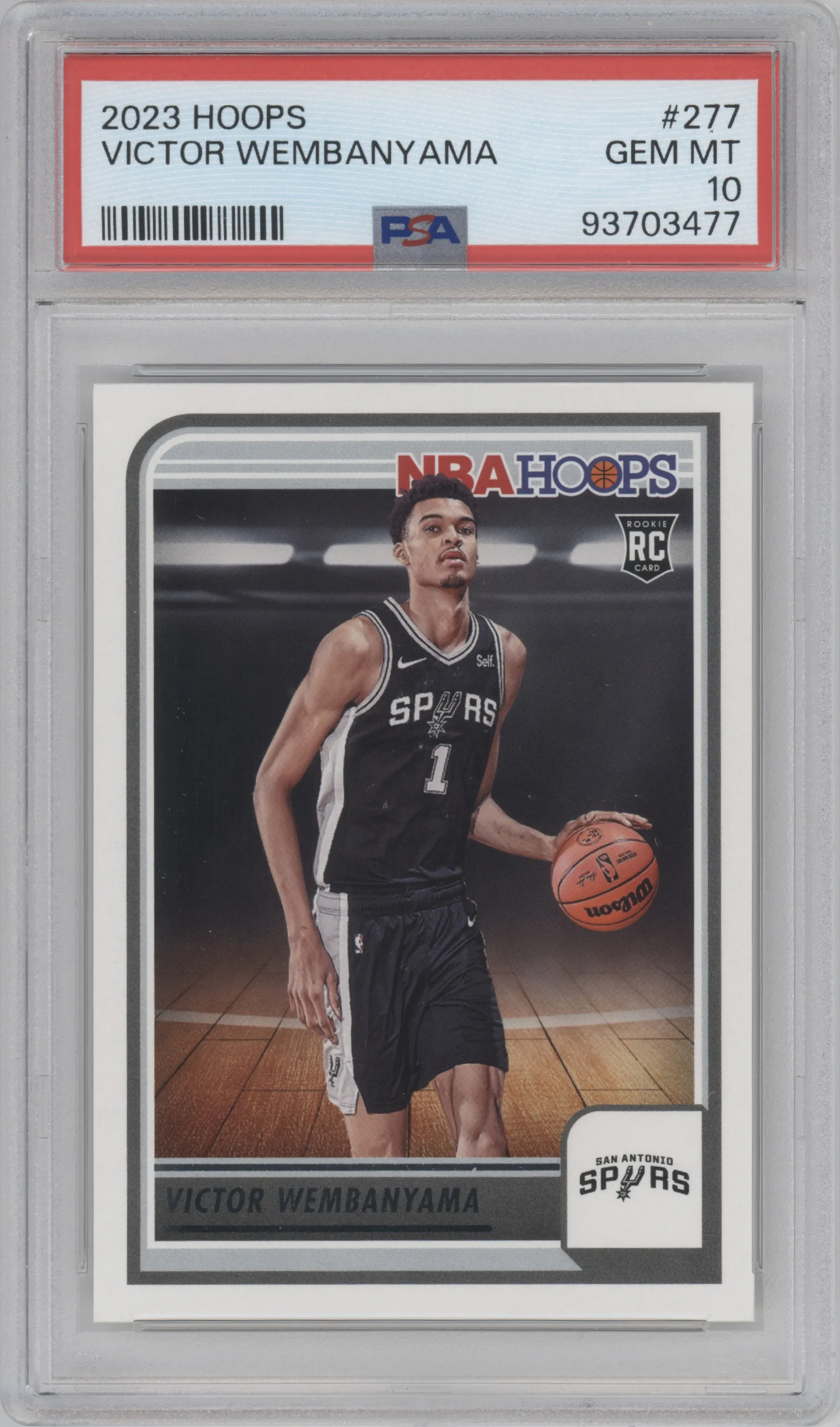 2023 Panini NBA Hoops Victor Wembanyama PSA 10