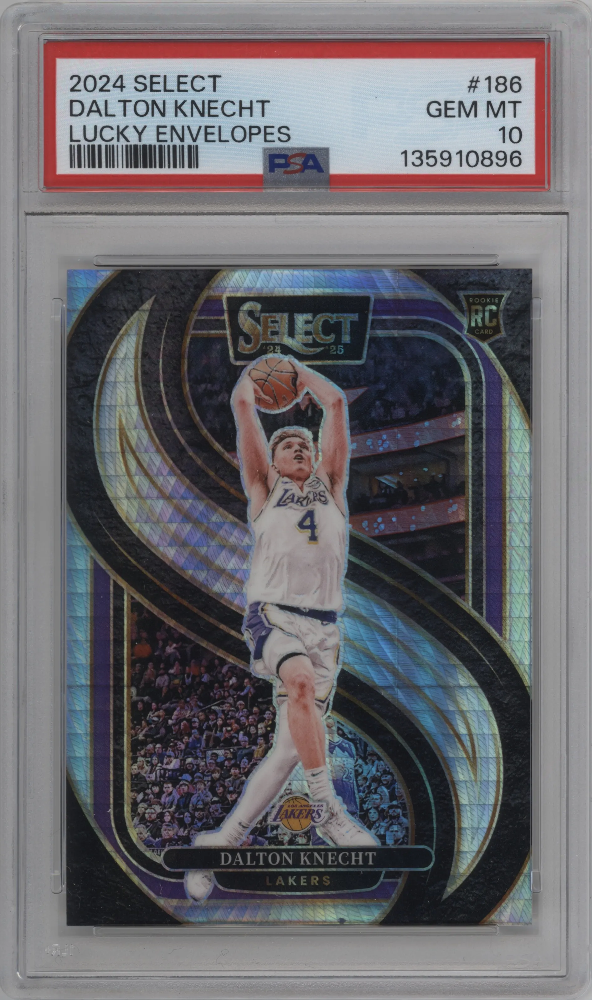 2024 Panini Select Pre.Lvl. Dalton Knecht Lucky Envelopes Prizm PSA 10