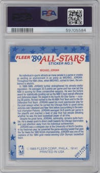 Michael Jordan  from the 1989-90 Fleer set graded by PSA and given an overall grade of 5.