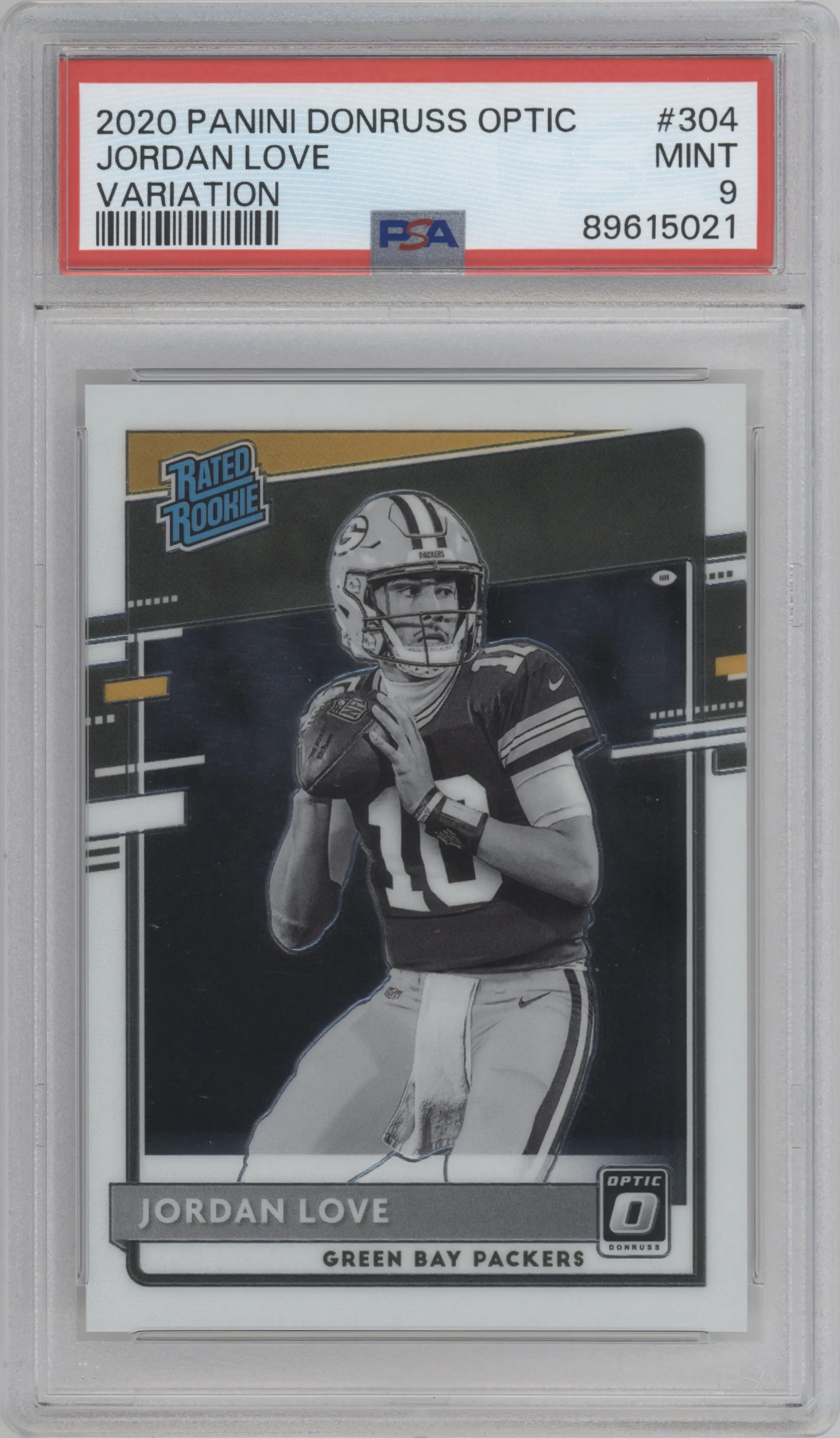 2020 Panini Donruss Optic Rtd.Rke.Variation Jordan Love PSA 9