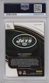 Sam Darnold from the 2018 Panini Select set featuring a Silver Prizm parallel graded by PSA and given an overall grade of 9.