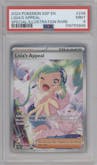 Lisia's Appeal from the 2024 Pokemon SV set graded by PSA and given an overall grade of 9.