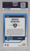 Brock Bowers from the 2024 Donruss set featuring a Red Wave parallel graded by PSA and given an overall grade of 10.