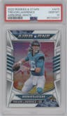 Trevor Lawrence from the 2022 Panini Rookies & Stars set featuring a White parallel graded by PSA and given an overall grade of 10.