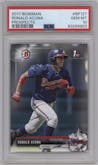 Ronald Acuna from the 2017 Bowman set graded by PSA and given an overall grade of 10.