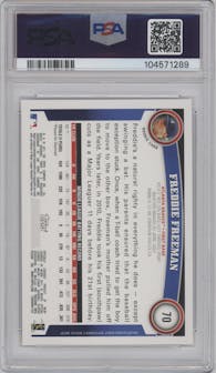 Freddie Freeman from the 2011 Topps Opening Day set graded by PSA and given an overall grade of 10.