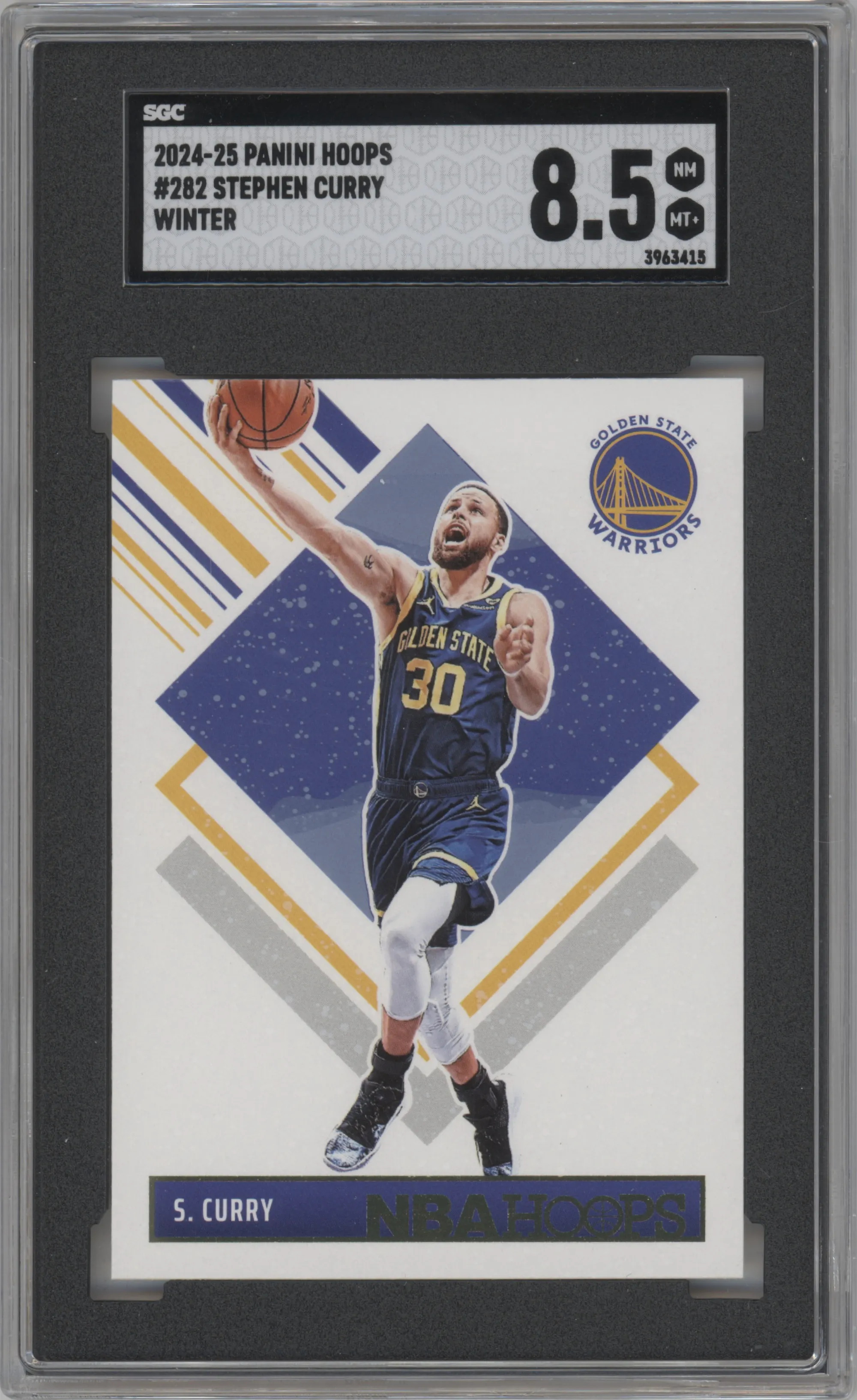 2024 Panini NBA Hoops Hoops Tribute Stephen Curry Winter SGC 8.5