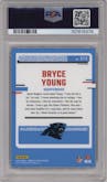 Bryce Young from the 2023 Donruss Optic set featuring a Red Stars parallel graded by PSA and given an overall grade of 9.