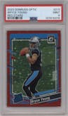 Bryce Young from the 2023 Donruss Optic set featuring a Red Stars parallel graded by PSA and given an overall grade of 9.