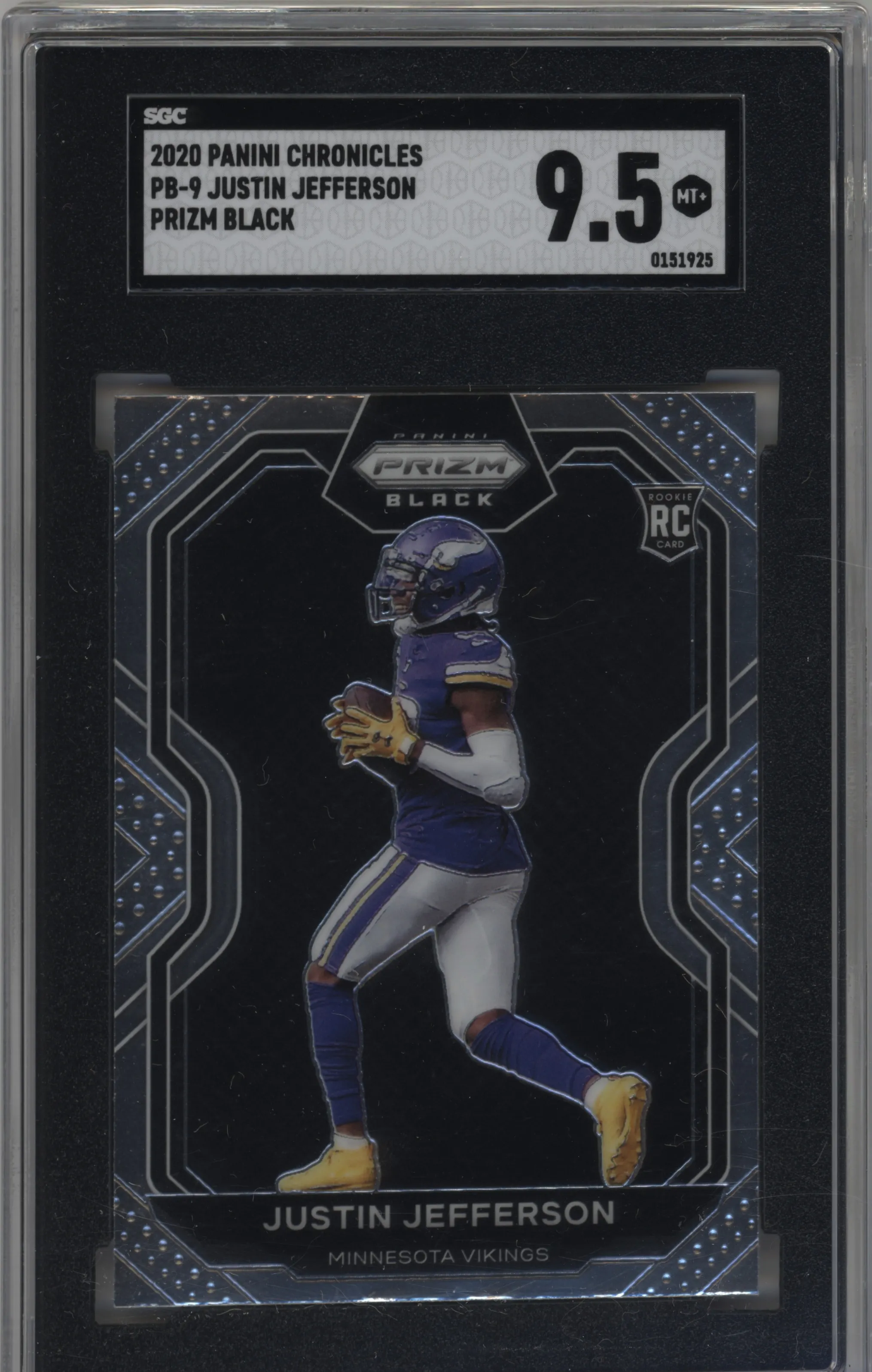 2020 Panini Chronicles Prizm Black Justin Jefferson SGC 9.5