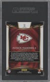 Patrick Mahomes II from the 2018 Panini Select set featuring a Silver Prizm  parallel graded by SGC and given an overall grade of 9.