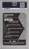 Shohei Ohtani from the 2018 Topps Stadium Club set graded by PSA and given an overall grade of 10.