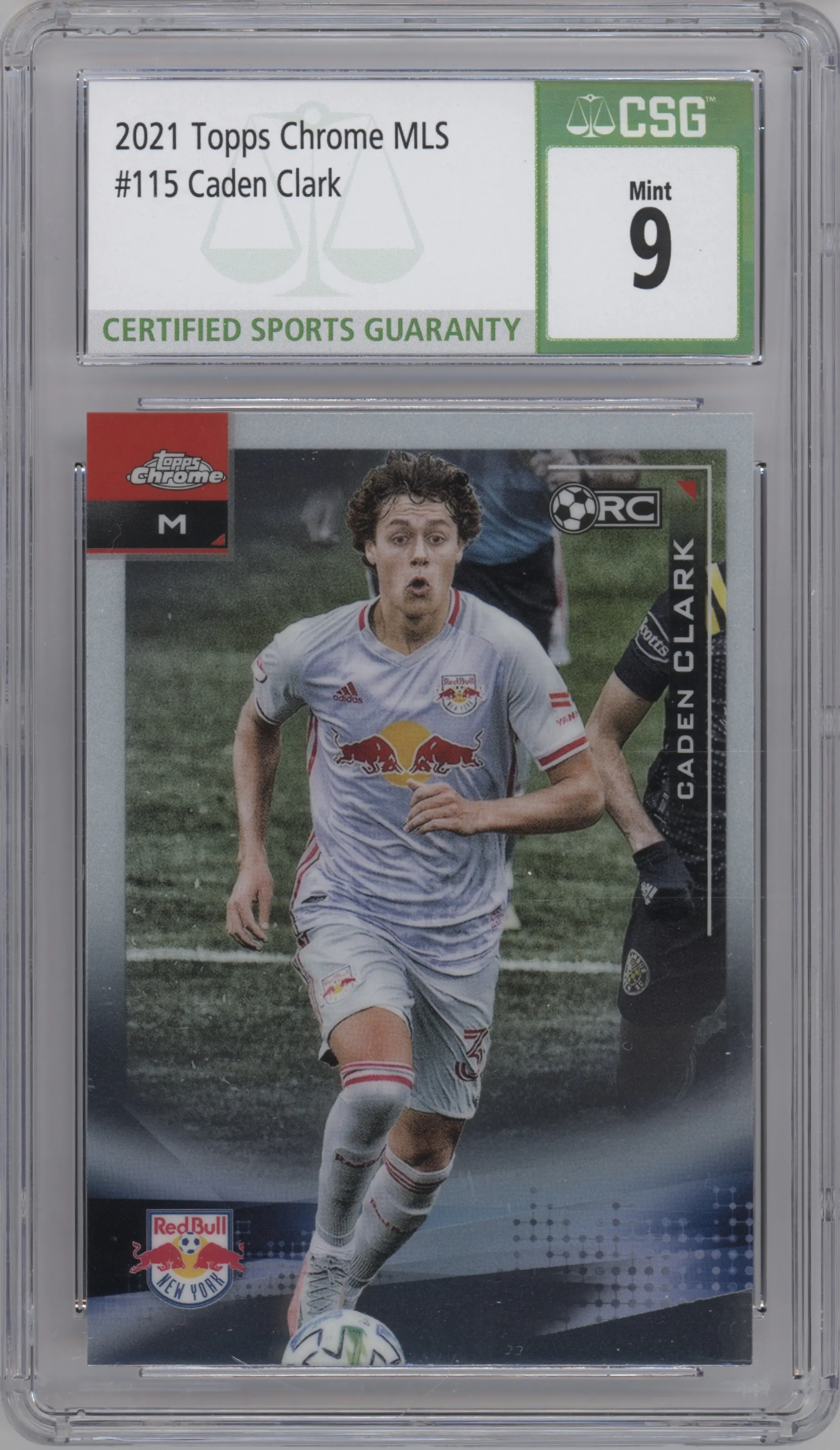 2021 Topps Chrome MLS Caden Clark CGC 9