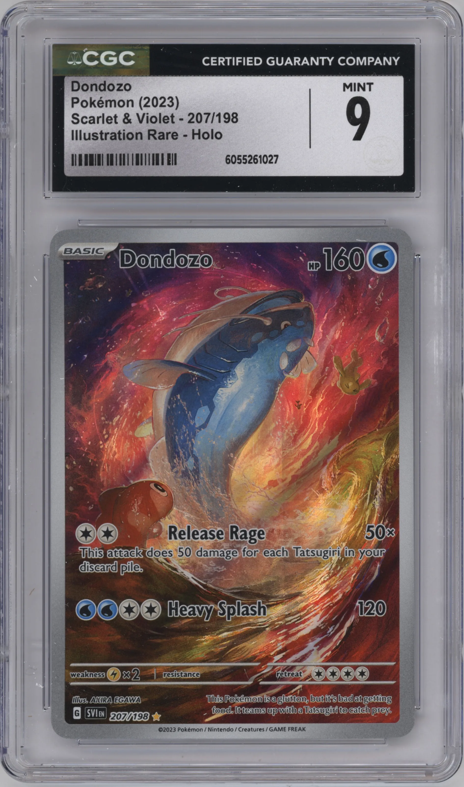2023 Pokemon SV Dondozo #207 CGC 9