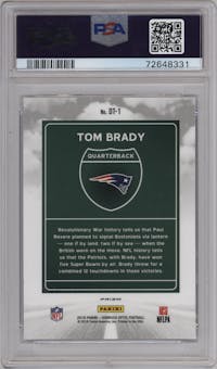Tom Brady from the 2018 Panini Donruss Optic set graded by PSA and given an overall grade of 10.