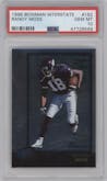 Randy Moss from the 1998 Bowman set graded by PSA and given an overall grade of 10.