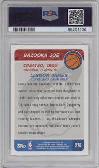 LeBron James from the 2003-04 Topps Bazooka set graded by PSA and given an overall grade of 9.