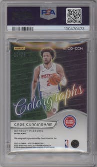 Cade Cunningham from the 2023-24 Panini Spectra set graded by PSA and given an overall grade of 8.