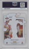 Brock Purdy from the 2022 Clearly Donruss set graded by PSA and given an overall grade of 10.