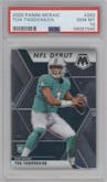 Tua Tagovailoa from the 2020 Panini Mosaic set graded by PSA and given an overall grade of 10.