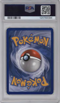 Umbreon Gold Star from the 2007 Pokemon set graded by PSA and given an overall grade of 7.
