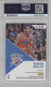Darius Bazley from the 2019-20 Panini Mosaic  set graded by PSA and given an overall grade of 10.