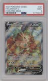 Leafeon V from the 2021 Pokemon SWSH set graded by PSA and given an overall grade of 9.