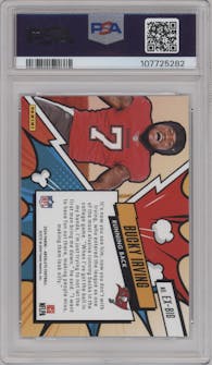 Bucky Irving from the 2024 Panini Absolute set graded by PSA and given an overall grade of 10.